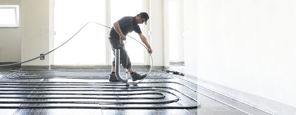 Fußbodenheizung-Montage